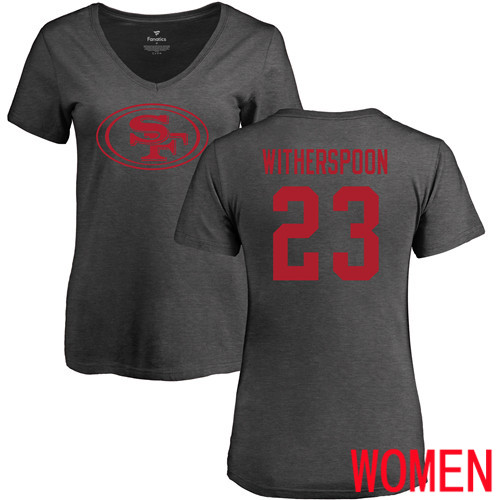 San Francisco 49ers Ash Women Ahkello Witherspoon One Color #23 NFL T Shirt